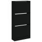 vidaXL Zapatero de madera de ingeniería negro 60x21x125,5 cm vidaXL Zapatero de madera de ingeniería negro 60x21x125,5 cm