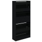 vidaXL Zapatero de madera de ingeniería negro 60x21x125,5 cm vidaXL Zapatero de madera de ingeniería negro 60x21x125,5 cm