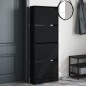 vidaXL Zapatero de madera de ingeniería negro 60x21x163,5 cm vidaXL Zapatero de madera de ingeniería negro 60x21x163,5 cm