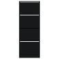 vidaXL Zapatero de madera de ingeniería negro 60x21x163,5 cm vidaXL Zapatero de madera de ingeniería negro 60x21x163,5 cm