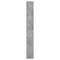vidaXL Zapatero de madera de ingeniería gris hormigón 60x21x163,5 cm
