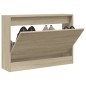 vidaXL Zapatero de madera de ingeniería roble Sonoma 80x21x57 cm
