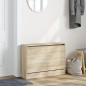 vidaXL Zapatero de madera de ingeniería roble Sonoma 80x21x57 cm