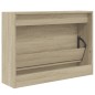 vidaXL Zapatero de madera de ingeniería roble Sonoma 80x21x57 cm