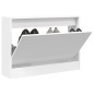 vidaXL Zapatero de madera de ingeniería blanco 80x21x57 cm vidaXL Zapatero de madera de ingeniería blanco 80x21x57 cm