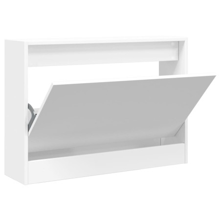 vidaXL Zapatero de madera de ingeniería blanco 80x21x57 cm
