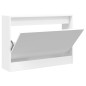 vidaXL Zapatero de madera de ingeniería blanco 80x21x57 cm vidaXL Zapatero de madera de ingeniería blanco 80x21x57 cm