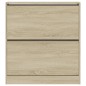 vidaXL Zapatero de madera de ingeniería roble Sonoma 80x21x87,5 cm