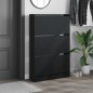 vidaXL Zapatero de madera de ingeniería negro 80x21x125,5 cm