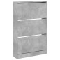 vidaXL Zapatero de madera de ingeniería gris hormigón 80x21x125,5 cm vidaXL Zapatero de madera de ingeniería gris hormigón 80x21x125,5 cm