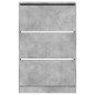 vidaXL Zapatero de madera de ingeniería gris hormigón 80x21x125,5 cm vidaXL Zapatero de madera de ingeniería gris hormigón 80x21x125,5 cm