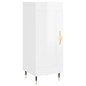 vidaXL Aparador alto madera contrachapada blanco brillo 34,5x34x180 cm vidaXL Aparador alto madera contrachapada blanco brillo 34,5x34x180 cm