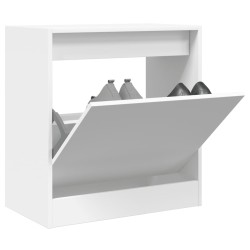 vidaXL Zapatero de madera de ingeniería blanco 60x34x63,5 cm