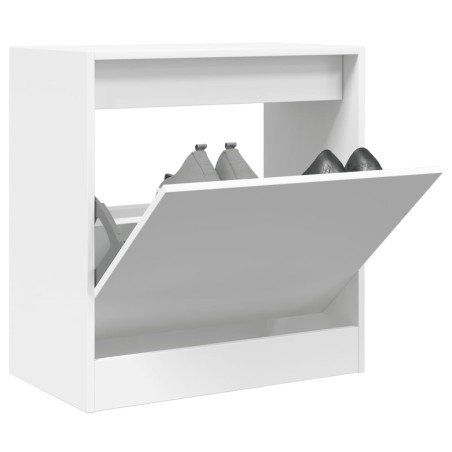 vidaXL Zapatero de madera de ingeniería blanco 60x34x63,5 cm