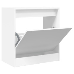 vidaXL Zapatero de madera de ingeniería blanco 60x34x63,5 cm