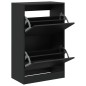 vidaXL Zapatero de madera de ingeniería negro 60x34x96,5 cm vidaXL Zapatero de madera de ingeniería negro 60x34x96,5 cm