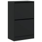 vidaXL Zapatero de madera de ingeniería negro 60x34x96,5 cm vidaXL Zapatero de madera de ingeniería negro 60x34x96,5 cm