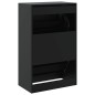 vidaXL Zapatero de madera de ingeniería negro 60x34x96,5 cm vidaXL Zapatero de madera de ingeniería negro 60x34x96,5 cm