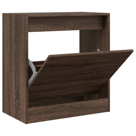 vidaXL Zapatero de madera de ingeniería marrón roble 60x34x63,5 cm