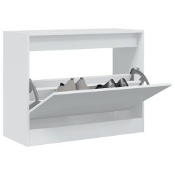 vidaXL Zapatero de madera de ingeniería blanco 80x34x63 cm