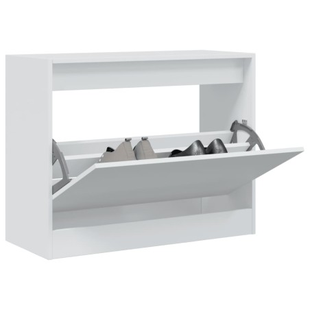 vidaXL Zapatero de madera de ingeniería blanco 80x34x63 cm