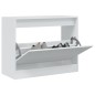 vidaXL Zapatero de madera de ingeniería blanco 80x34x63 cm vidaXL Zapatero de madera de ingeniería blanco 80x34x63 cm
