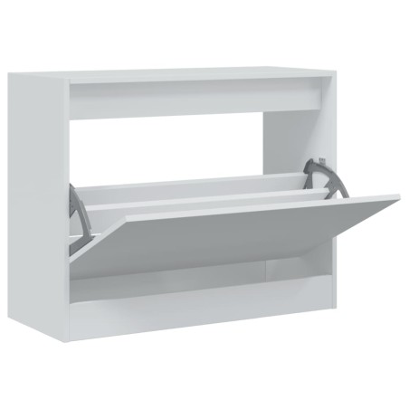 vidaXL Zapatero de madera de ingeniería blanco 80x34x63 cm