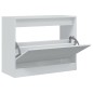 vidaXL Zapatero de madera de ingeniería blanco 80x34x63 cm vidaXL Zapatero de madera de ingeniería blanco 80x34x63 cm