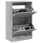 vidaXL Zapatero de madera de ingeniería gris Sonoma 60x34x96,5 cm