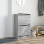 vidaXL Zapatero de madera de ingeniería gris Sonoma 60x34x96,5 cm