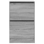 vidaXL Zapatero de madera de ingeniería gris Sonoma 60x34x96,5 cm