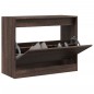 vidaXL Zapatero de madera de ingeniería marrón roble 80x34x63 cm vidaXL Zapatero de madera de ingeniería marrón roble 80x34x63 cm
