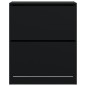 vidaXL Zapatero de madera de ingeniería negro 80x34x96,5 cm