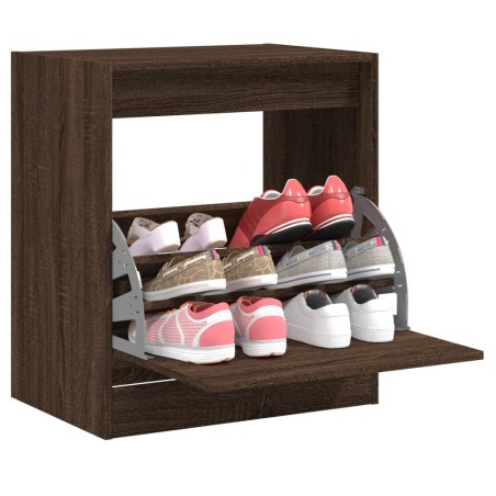 vidaXL Zapatero de madera de ingeniería marrón roble 60x42x69 cm