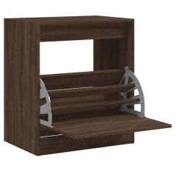 vidaXL Zapatero de madera de ingeniería marrón roble 60x42x69 cm