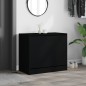 vidaXL Zapatero de madera de ingeniería negro 80x42x69 cm