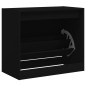 vidaXL Zapatero de madera de ingeniería negro 80x42x69 cm