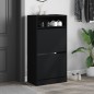 vidaXL Zapatero de madera de ingeniería negro 60x34x116 cm vidaXL Zapatero de madera de ingeniería negro 60x34x116 cm