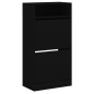 vidaXL Zapatero de madera de ingeniería negro 60x34x116 cm vidaXL Zapatero de madera de ingeniería negro 60x34x116 cm