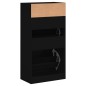 vidaXL Zapatero de madera de ingeniería negro 60x34x116 cm vidaXL Zapatero de madera de ingeniería negro 60x34x116 cm