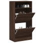 vidaXL Zapatero de madera de ingeniería marrón roble 60x34x116 cm vidaXL Zapatero de madera de ingeniería marrón roble 60x34x116 cm