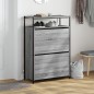 vidaXL Zapatero de madera de ingeniería gris Sonoma 75x34x112 cm vidaXL Zapatero de madera de ingeniería gris Sonoma 75x34x112 cm