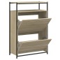vidaXL Zapatero de madera de ingeniería roble Sonoma 75x34x112 cm