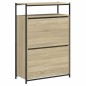 vidaXL Zapatero de madera de ingeniería roble Sonoma 75x34x112 cm