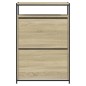 vidaXL Zapatero de madera de ingeniería roble Sonoma 75x34x112 cm