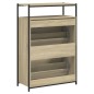 vidaXL Zapatero de madera de ingeniería roble Sonoma 75x34x112 cm