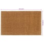 vidaXL Felpudo de fibra de coco natural 90x150 cm vidaXL Felpudo de fibra de coco natural 90x150 cm