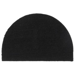 vidaXL Felpudo semicircular de fibra de coco negro 40x60 cm