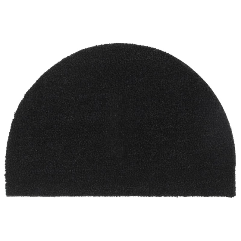 vidaXL Felpudo semicircular de fibra de coco negro 40x60 cm vidaXL Felpudo semicircular de fibra de coco negro 40x60 cm