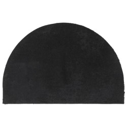 vidaXL Felpudo semicircular de fibra de coco negro 40x60 cm